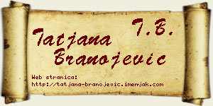Tatjana Branojević vizit kartica